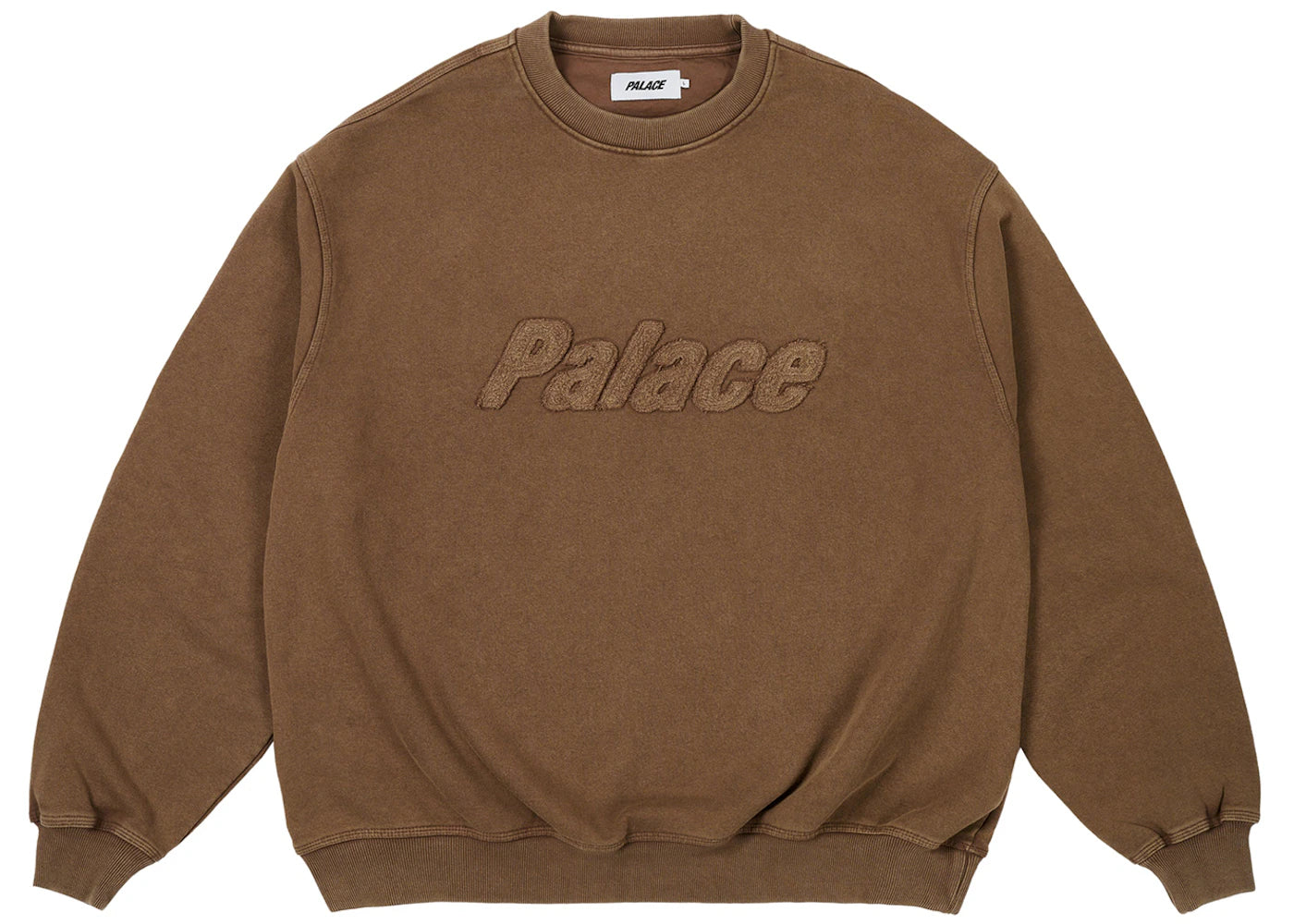 Palace Triple Stitch Crew Pigment Brown