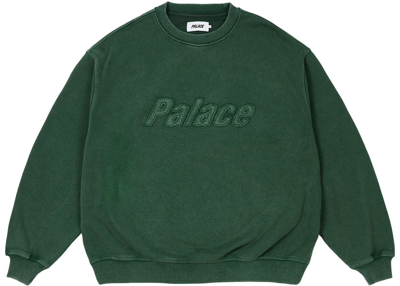 Palace Triple Stitch Crew Pigment Green