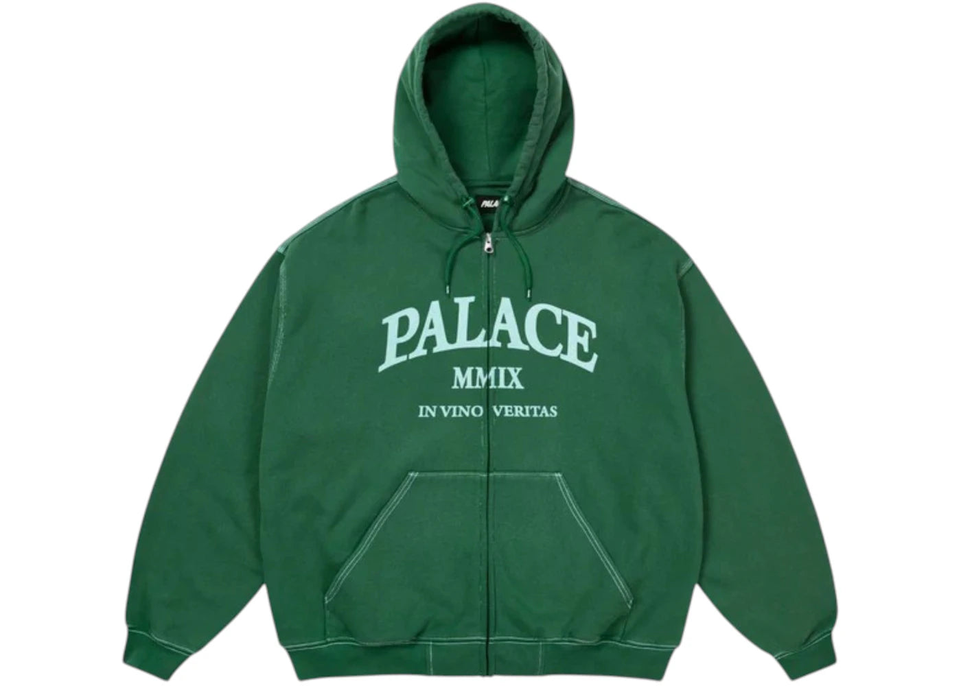 Palace Triple Stitch Veritas Zip Hood Racey Green