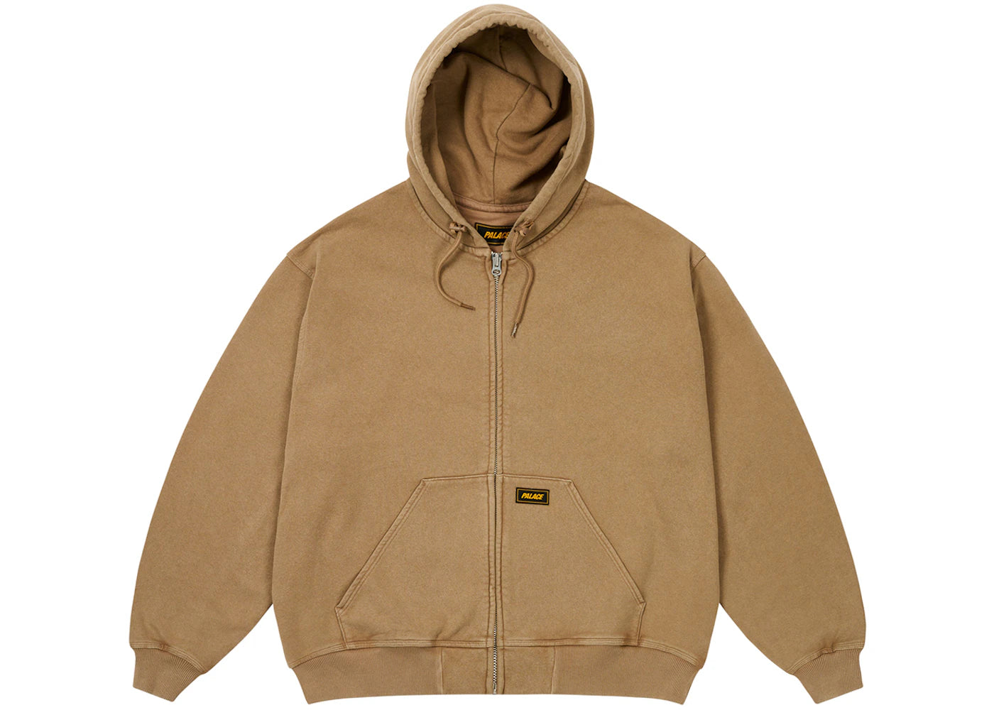 Palace Triple Stitch Zip Hood Pigment Brown