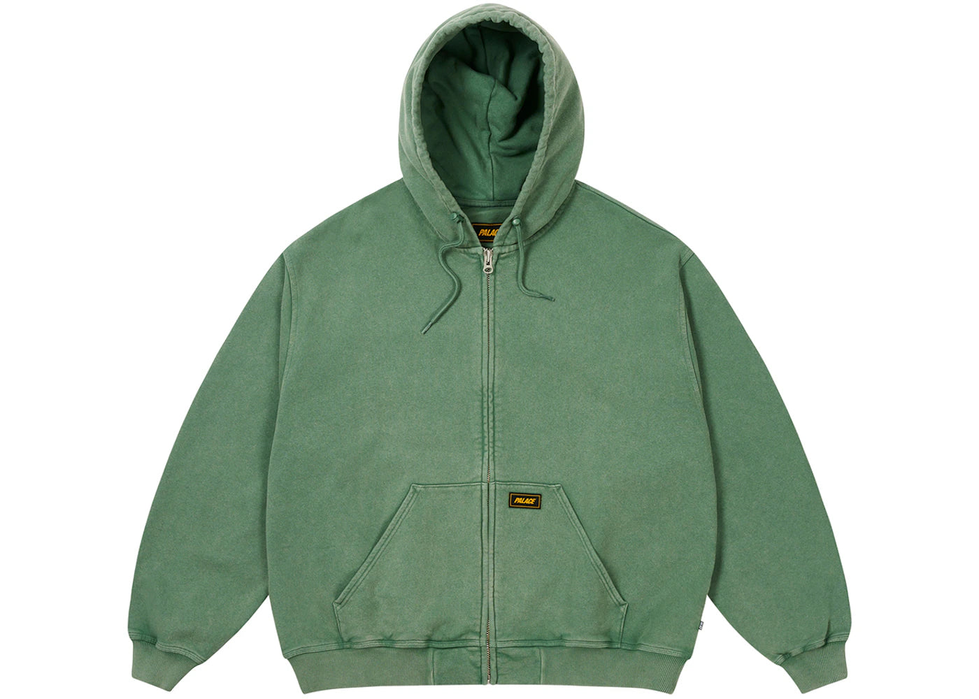 Palace Triple Stitch Zip Hood Pigment Green