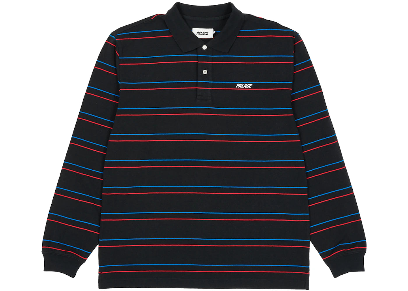 Palace Underline Longsleeve Polo Black