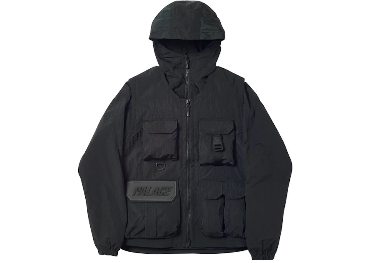 Palace Utility Iridescent Jacket + Vest Black