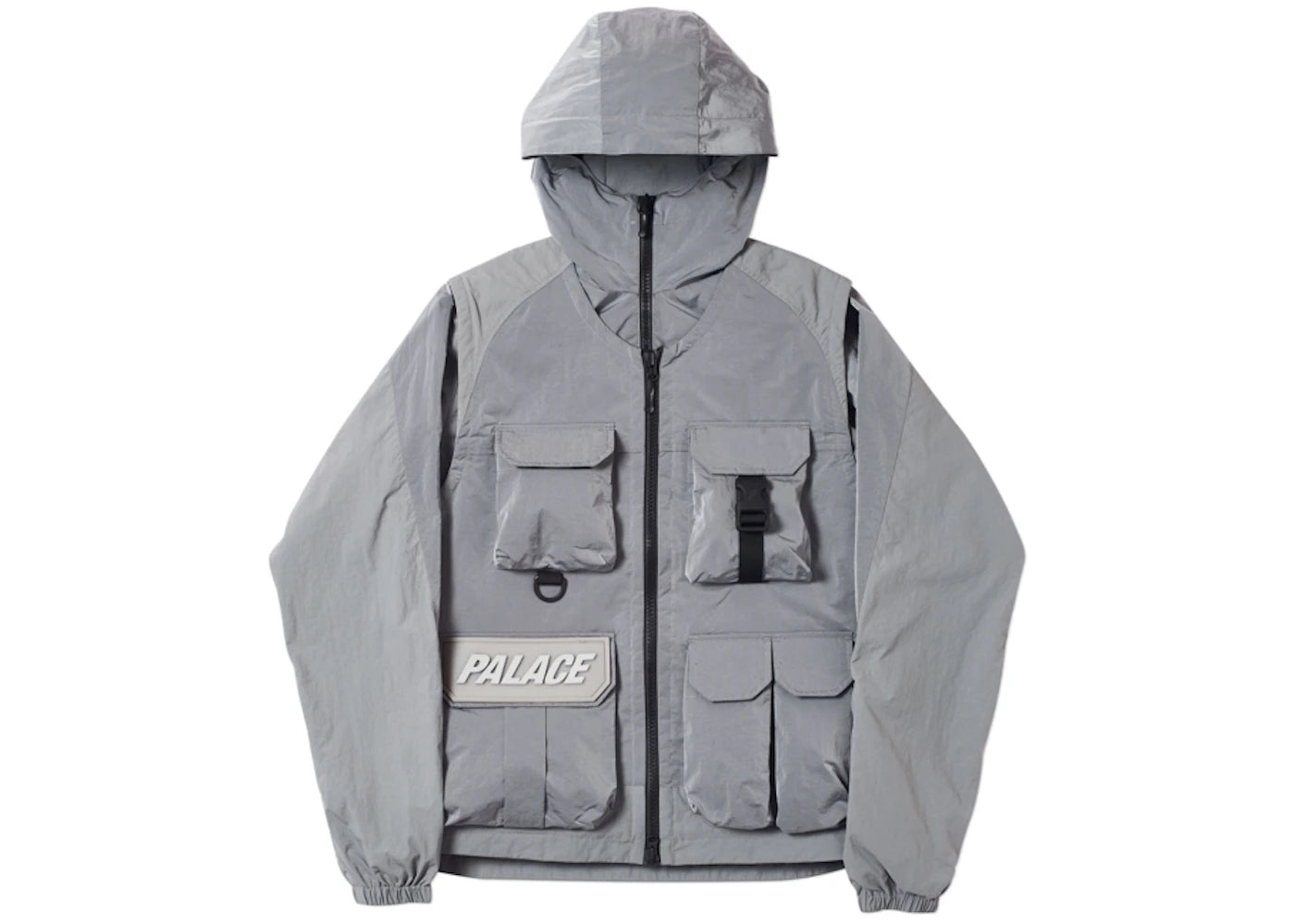 Palace Utility Iridescent Jacket + Vest Grey