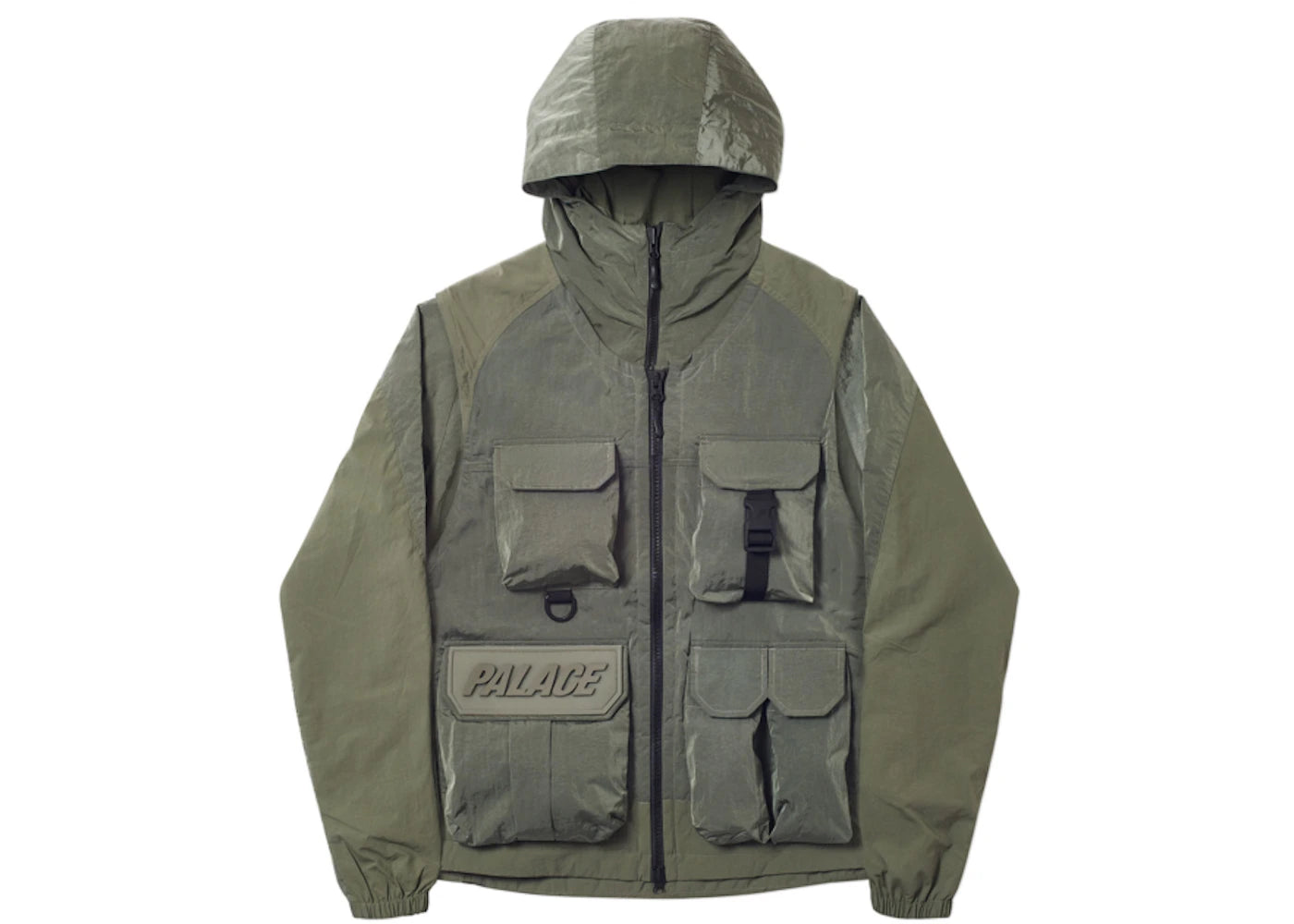 Palace Utility Iridescent Jacket + Vest Olive