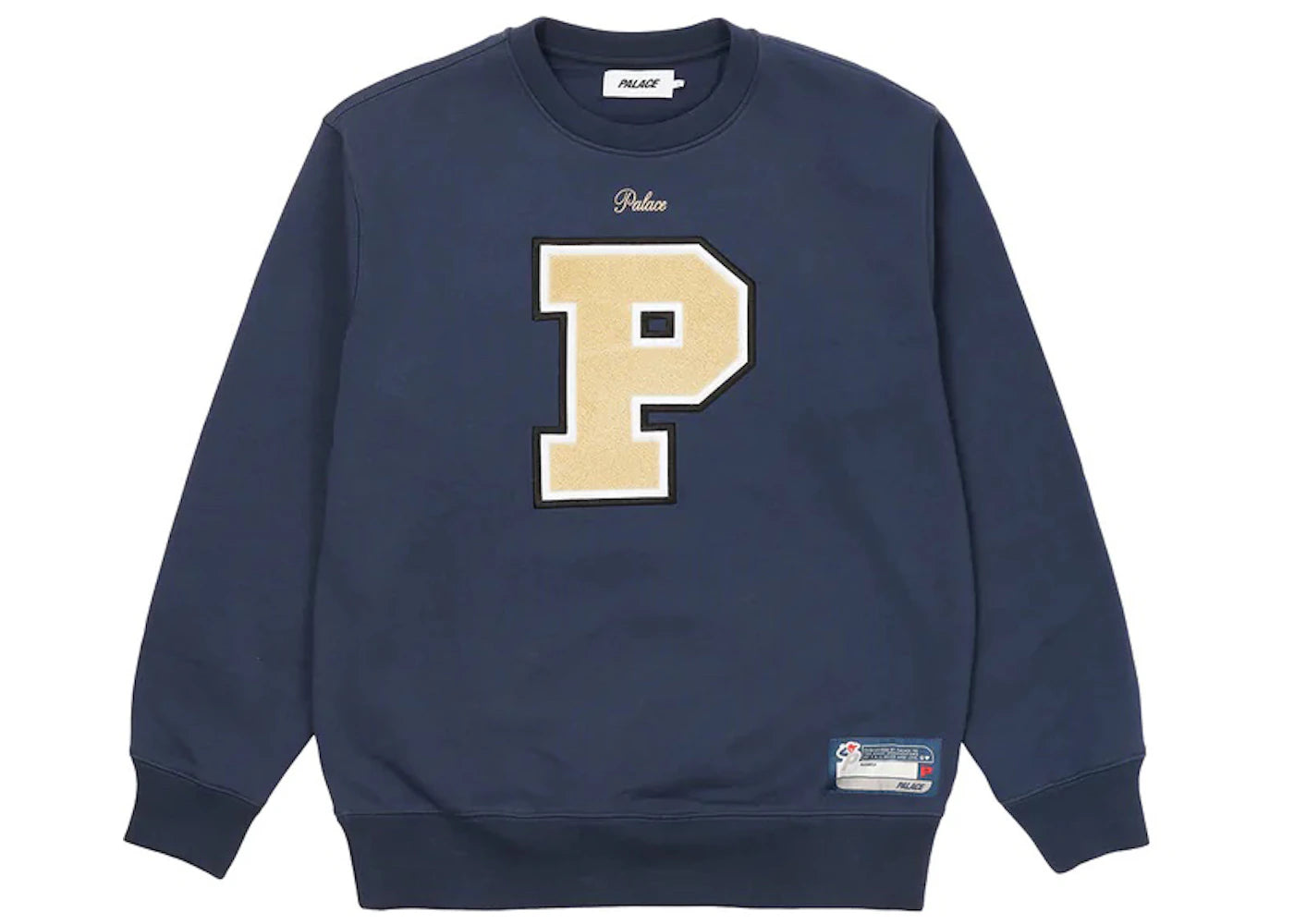 Palace Varsity Applique Crew Navy