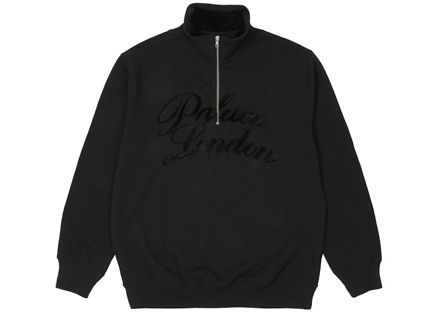 Palace Velour 1/4 Zip Jacket Black