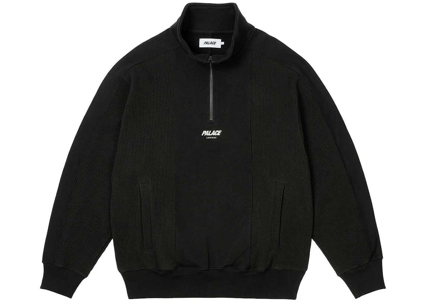 Palace Waffle On 1/4 Zip Black