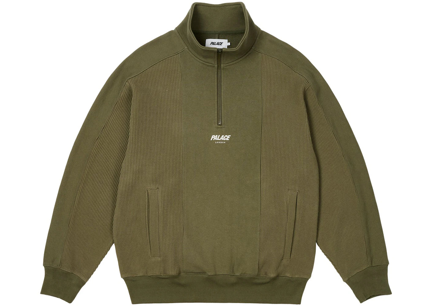 Palace Waffle On 1/4 Zip The Deep Green