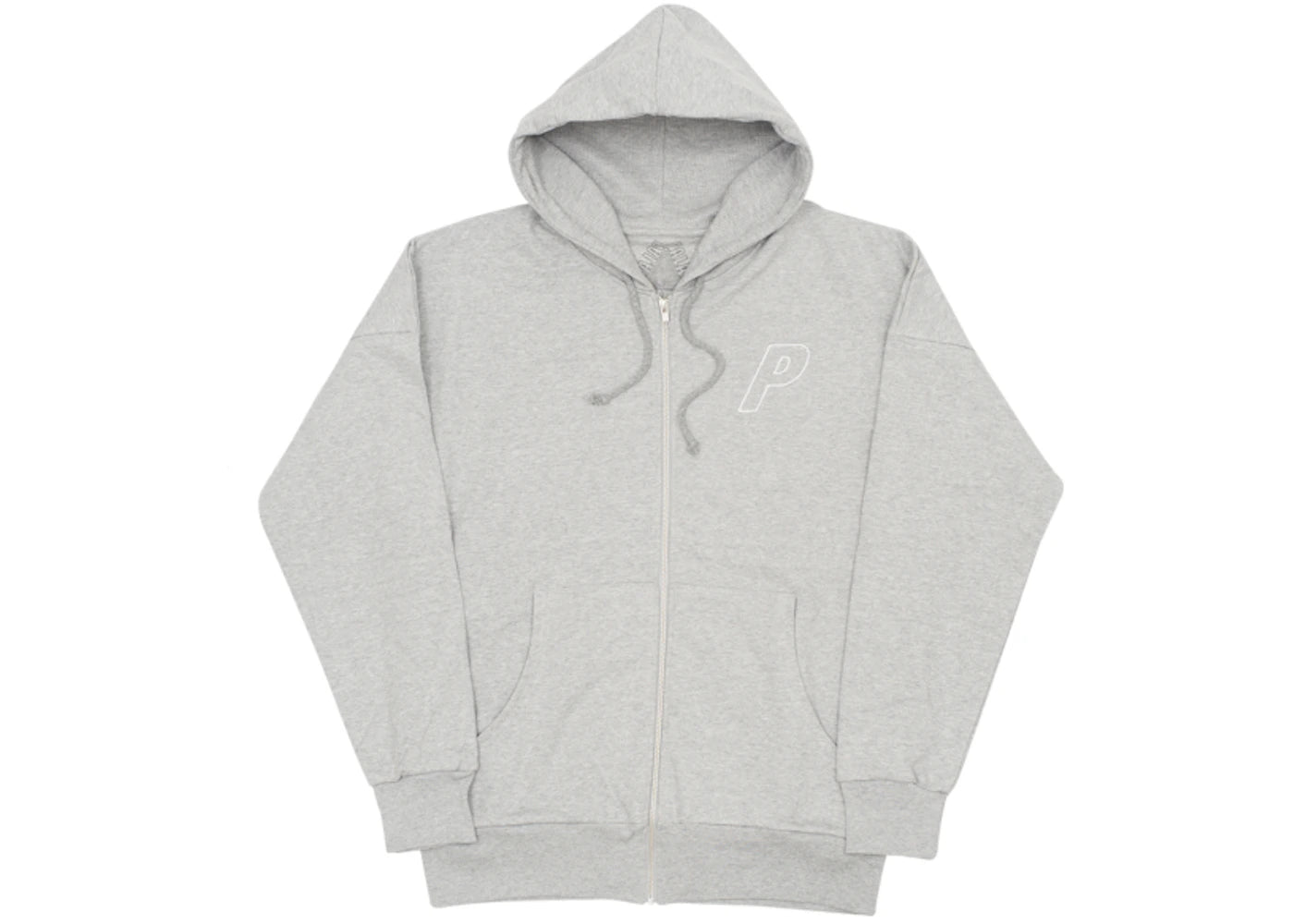 Palace Waffle Zip Hood Grey