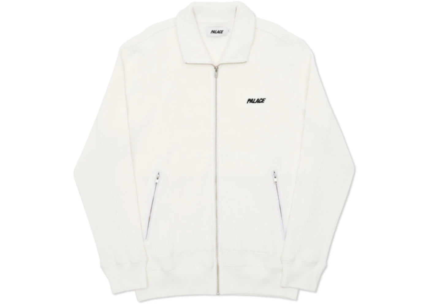 Palace Waffled Track Top White