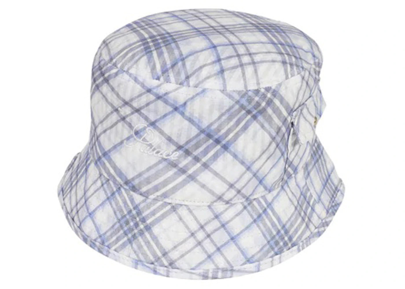 Palace Warp Check Bucket Hat Blue