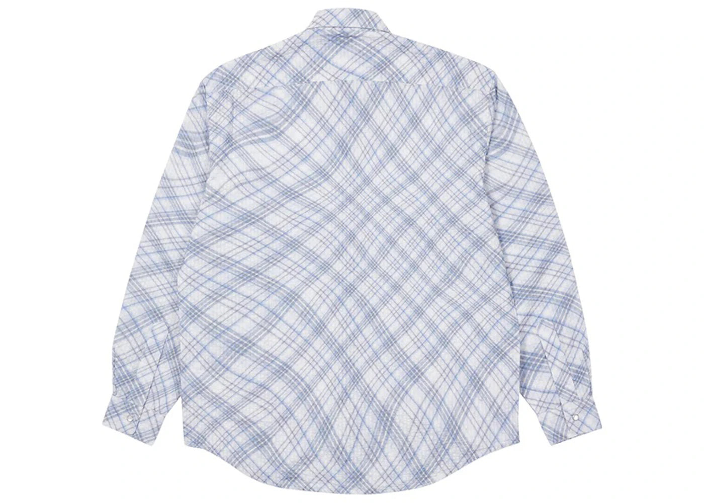 Palace Warp Check Shirt Blue