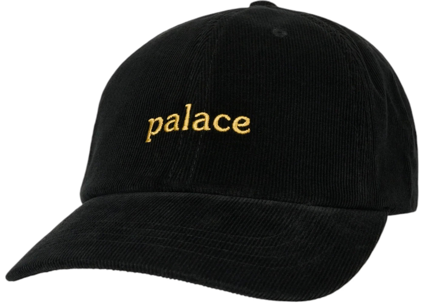 Palace Washed Cord 6-Panel Black