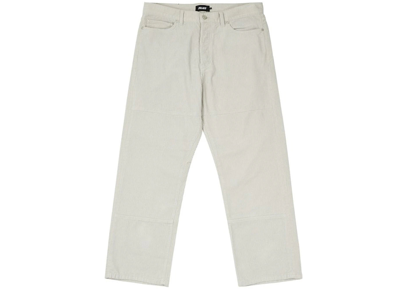 Palace Washed Cord Trouser White