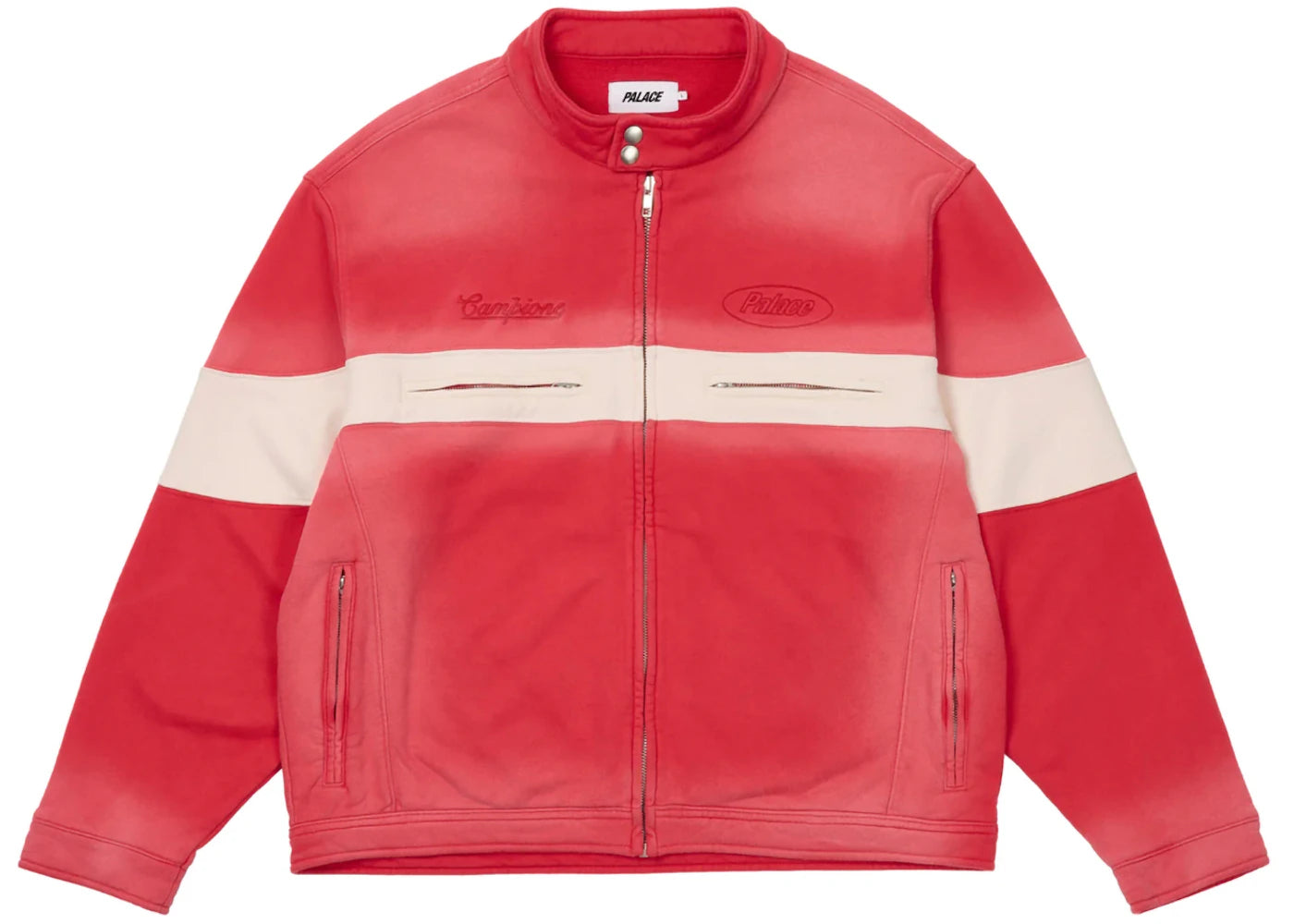 Palace Washed Moto Jacket Truest Red