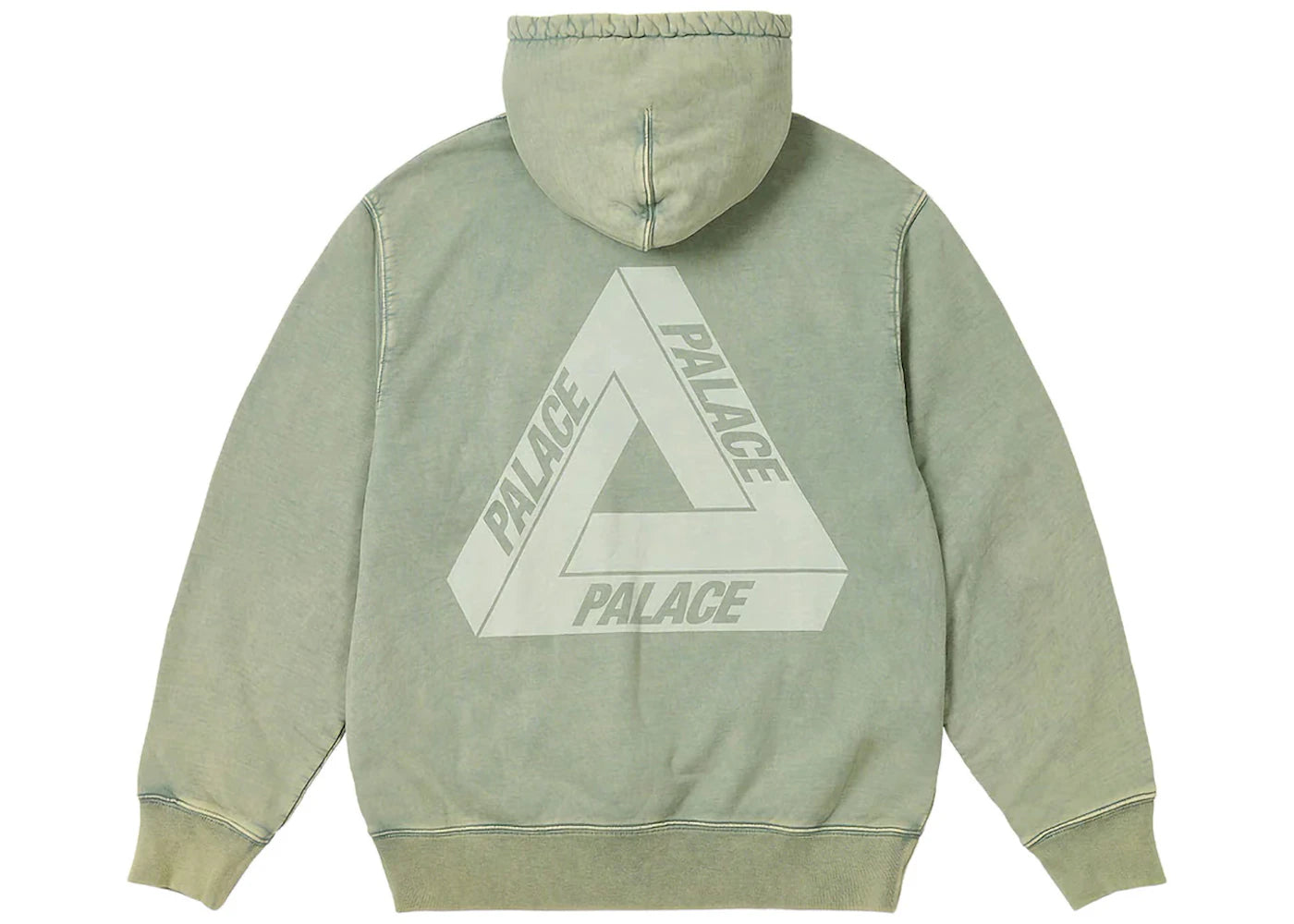 Palace Washed Out Tri-Ferg Hood Green