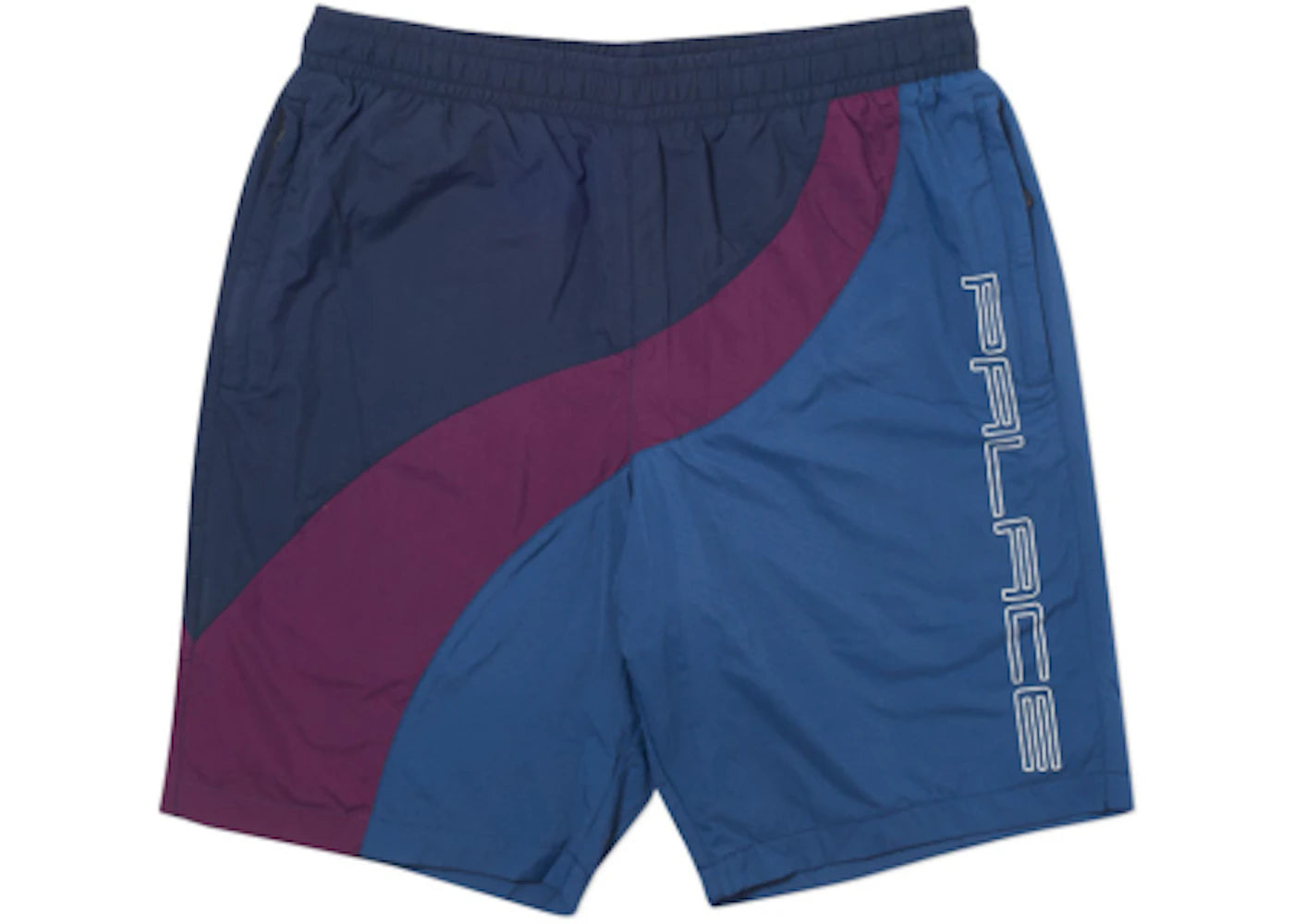 Palace Wave Runner Shell Shorts Grey/Plum/Navy