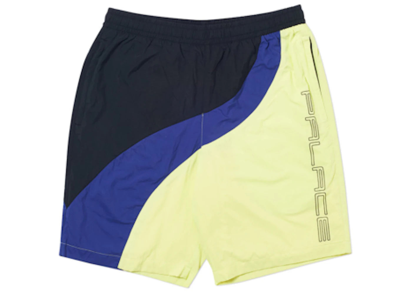 Palace Wave Runner Shell Shorts Yellow/Blue/Black