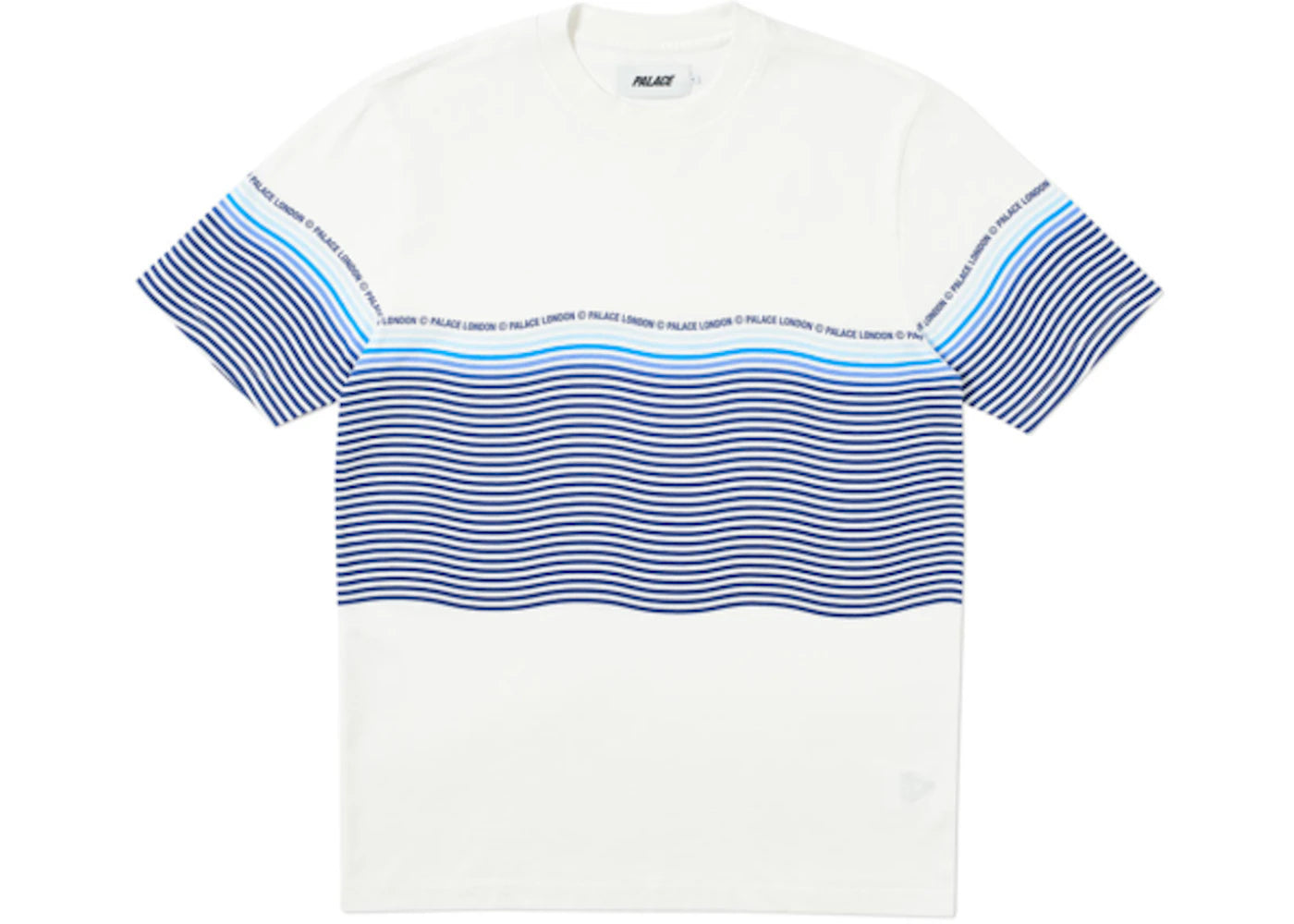 Palace Wavey Stripe T-shirt Navy/White