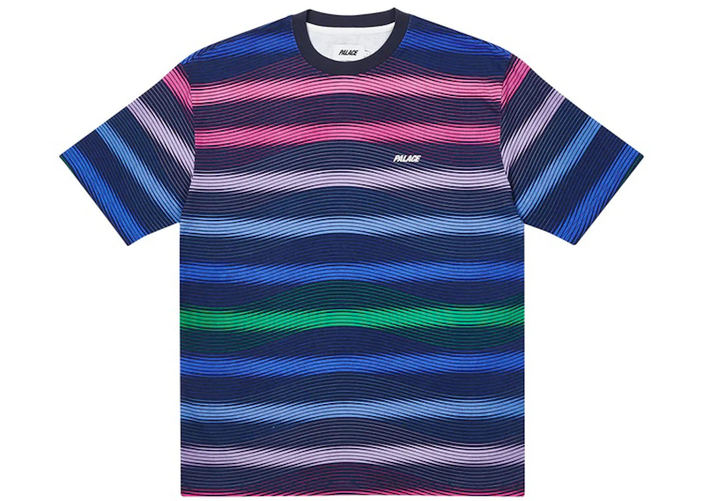 Palace Wavey Stripe T-shirt Navy