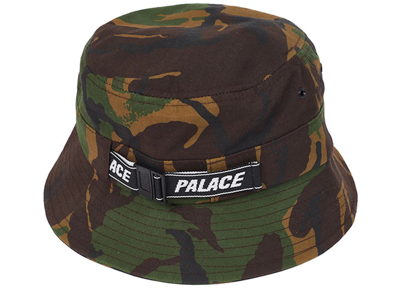 Palace Web Strap Bucket Hat Woodland Camo