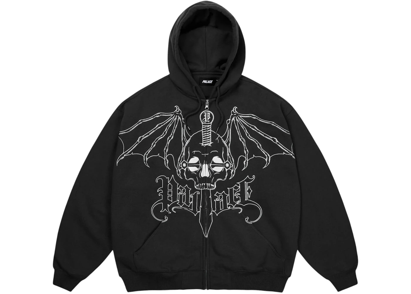 Palace Wingspan Triple Stitch Hood Black