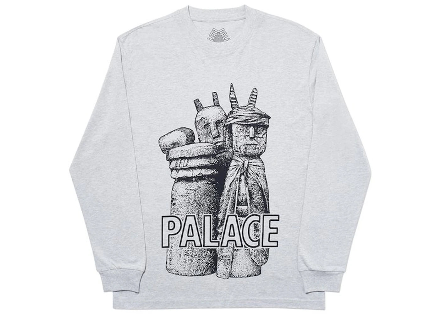 Palace Winz Longsleeve Grey Marl