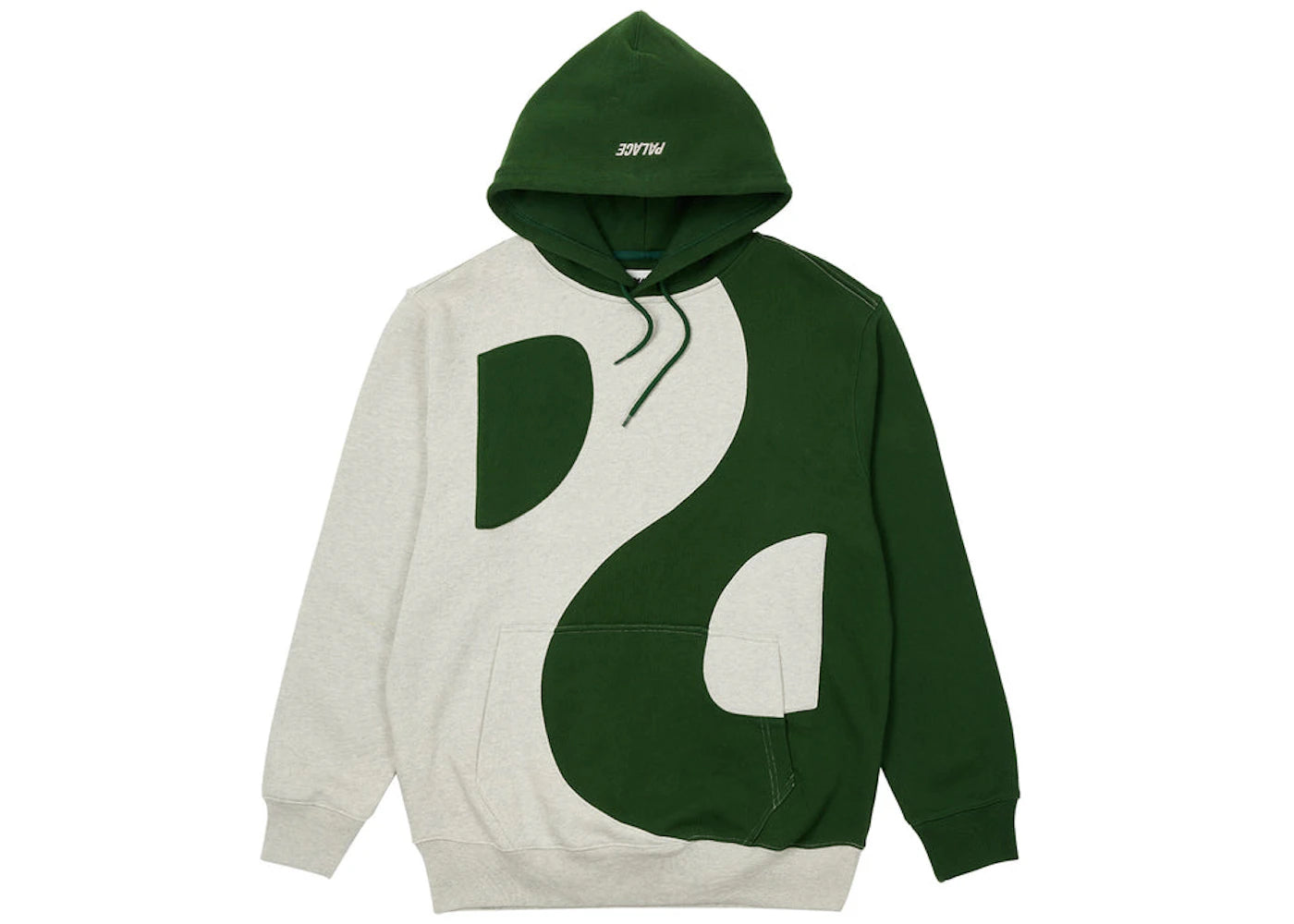 Palace Yin Yang Hood Grey Marl/Green