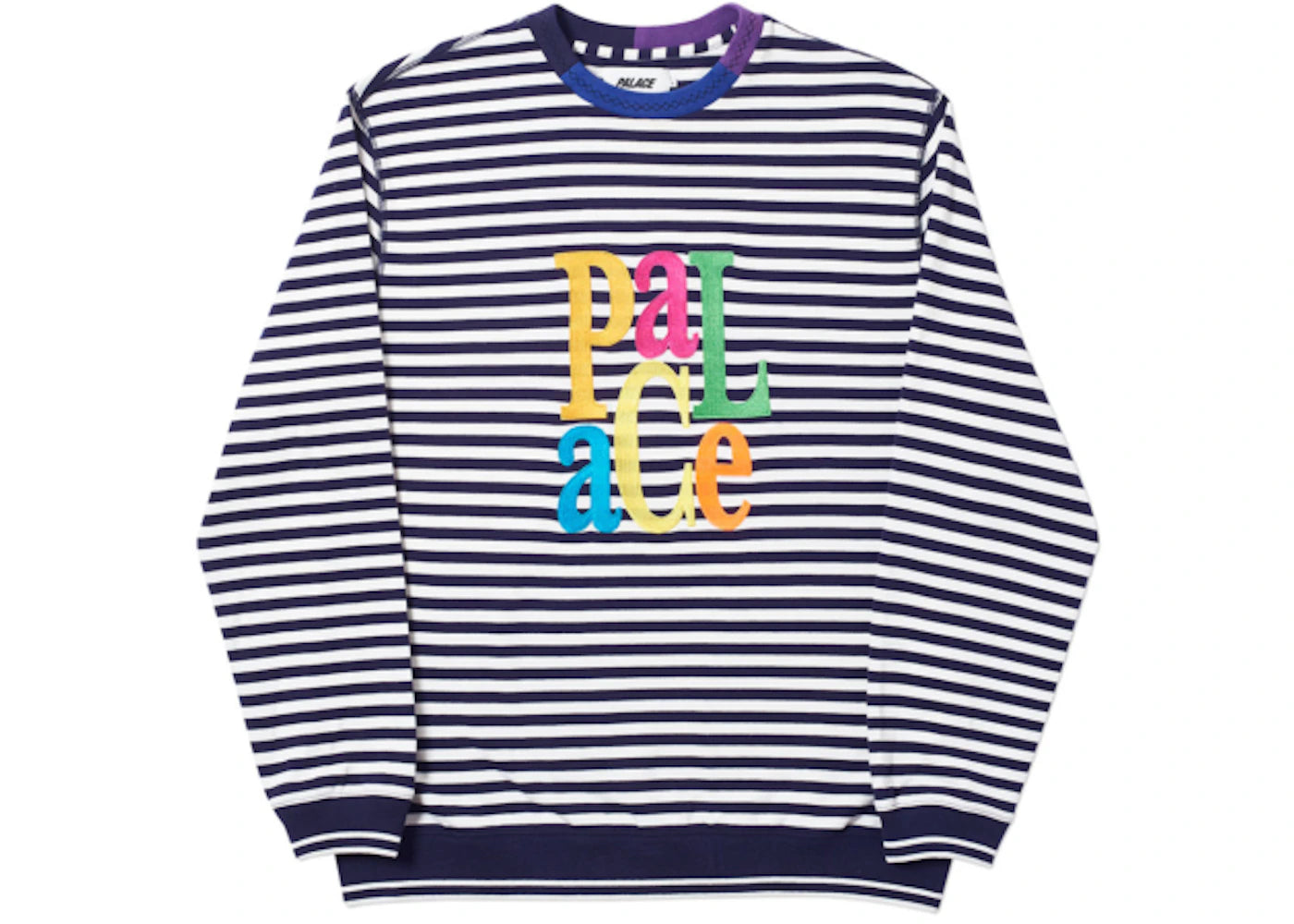 Palace Zig Zag Crew Navy/White Stripes