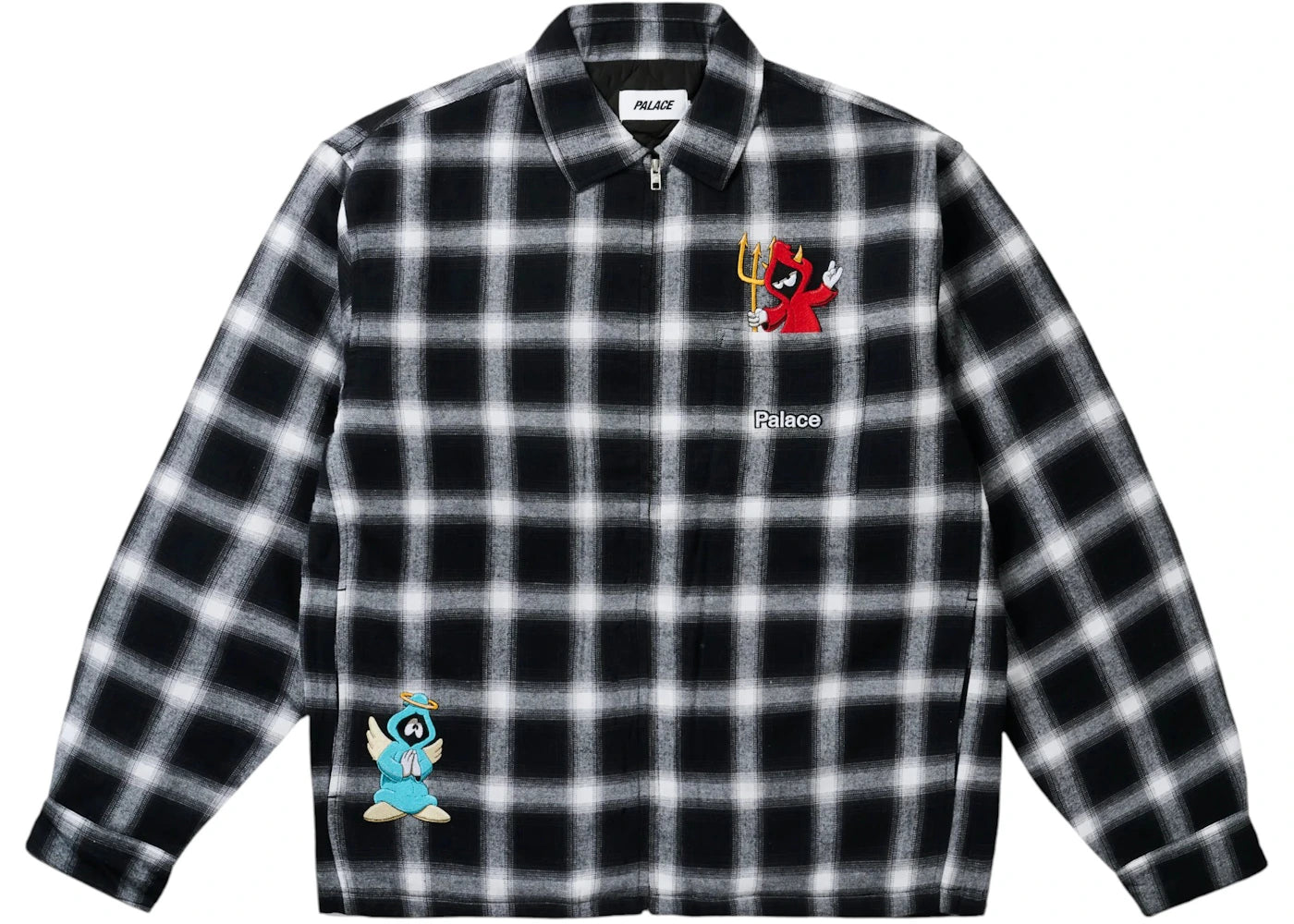 Palace Zip Up Shirt Black