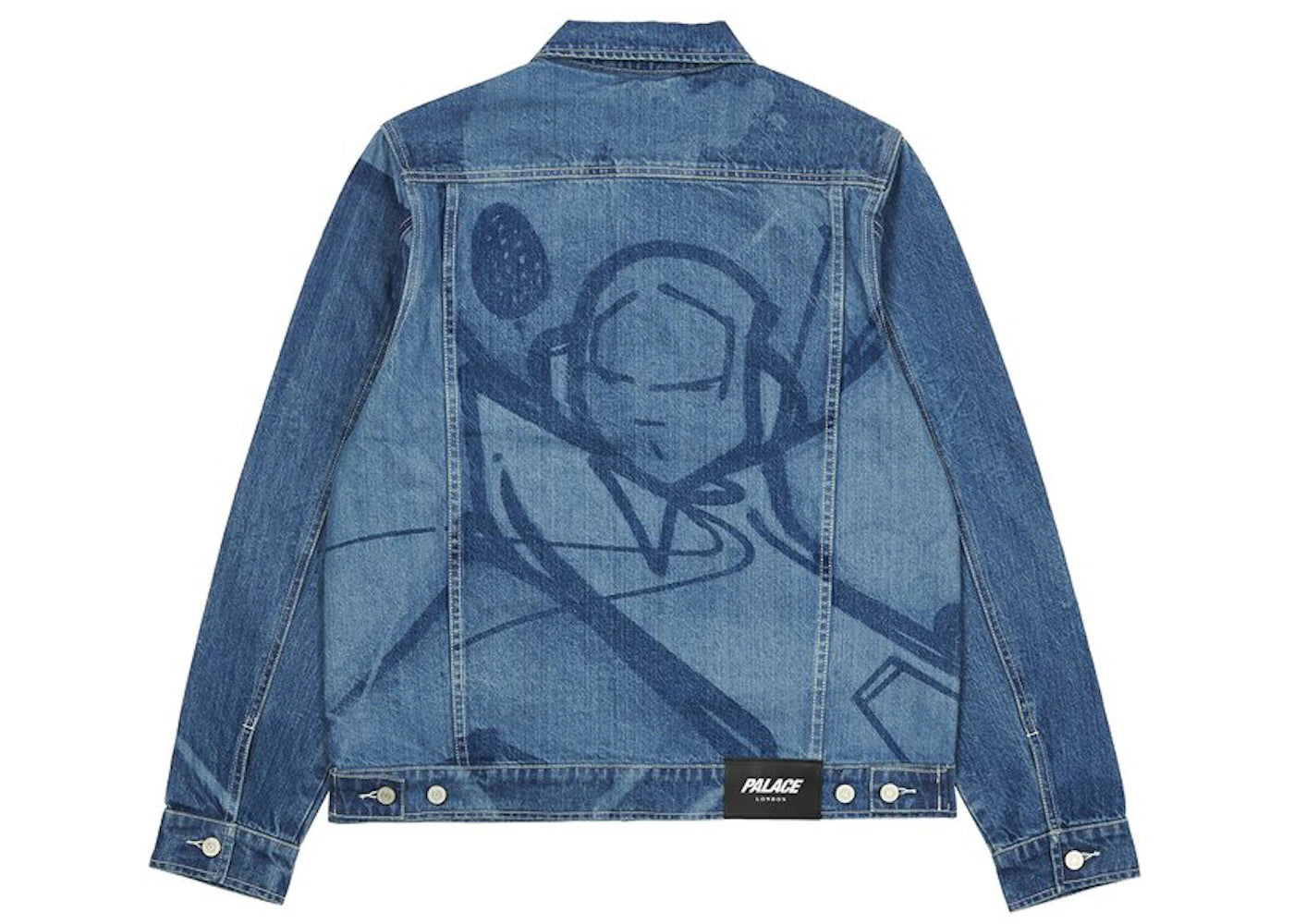 Palace Zomby Denim Jacket Stone Wash