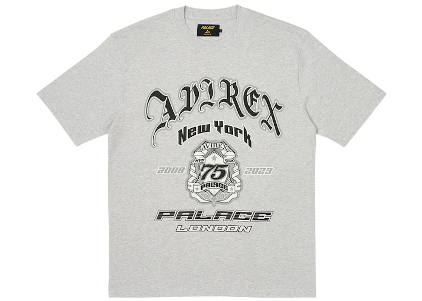 Palace x Avirex T-Shirt Grey Marl