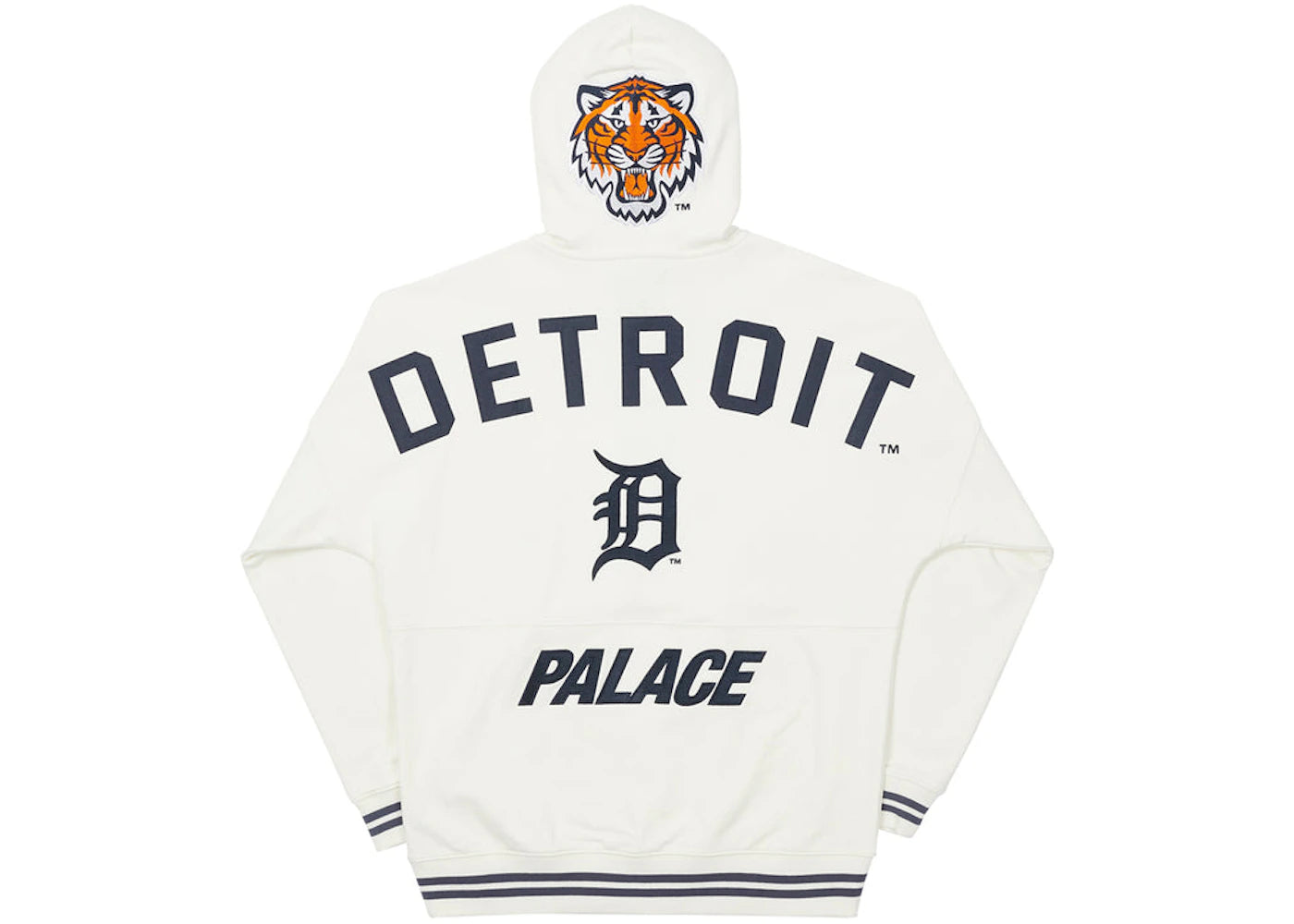 Palace x Detroit Tigers New Era Drop Shoulder Hood White
