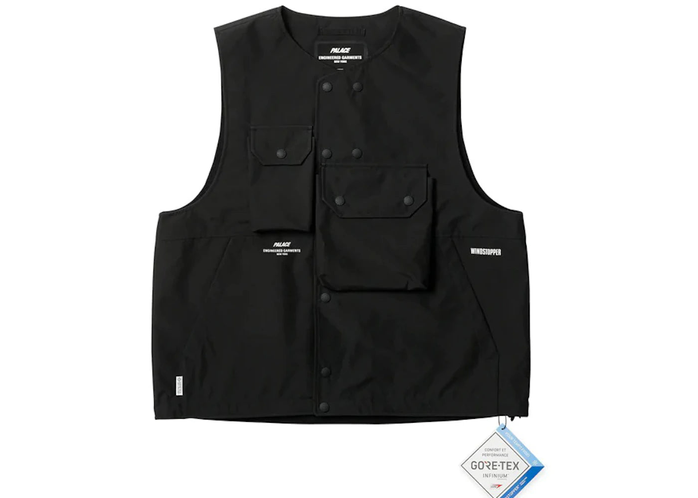 Palace x Engineered Garments Gore-Tex Infinium Cover Vest Black