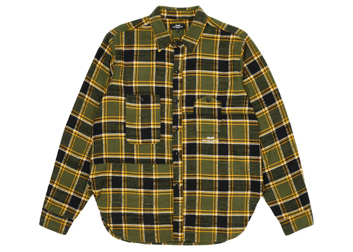 Palace x Engineered Garments Panel Check Work Shirt Olive