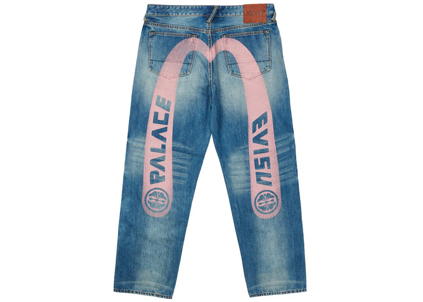 Palace x Evisu 2008 Classic Daicock Denim Jeans Indigo Mid Wash