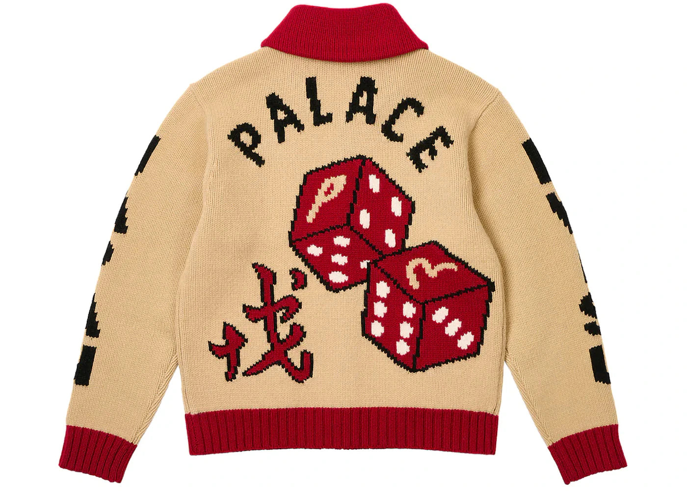 Palace x Evisu Dice Cowichan Knit Cream
