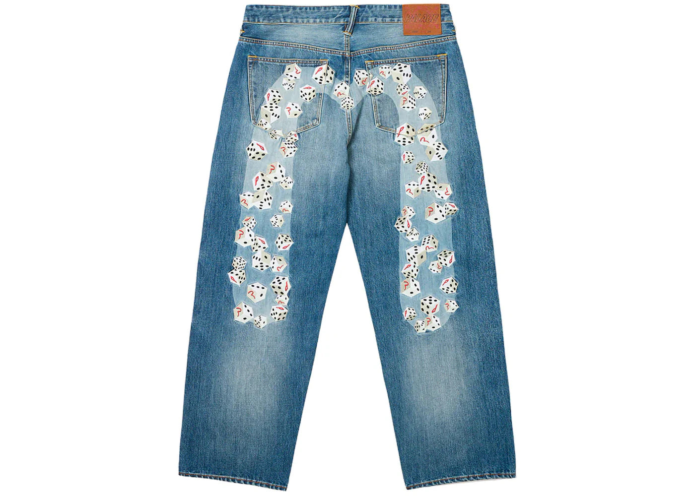 Palace x Evisu Dice Denim Jean Light Wash