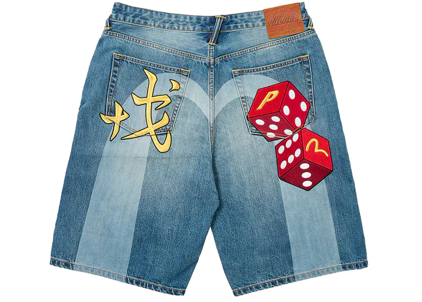 Palace x Evisu Long Denim Short Light Wash