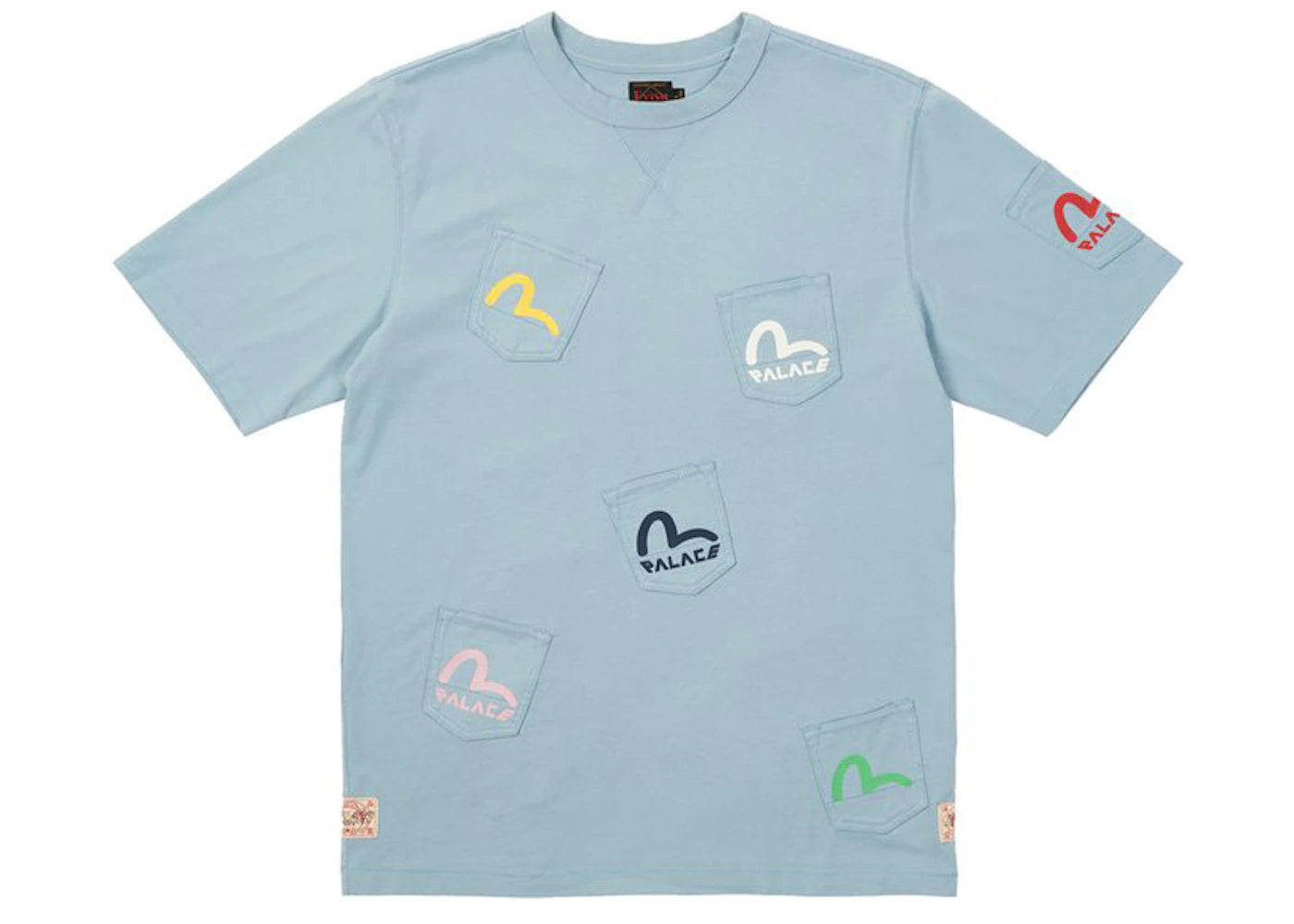 Palace x Evisu Multi Pocket T-shirt Dusty Blue