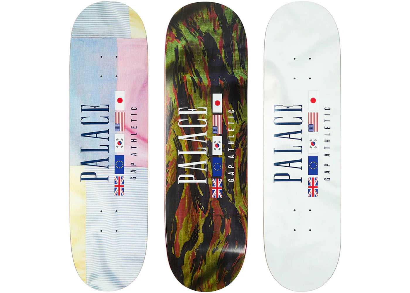 Palace x Gap Skateboard Deck Set Multicolor