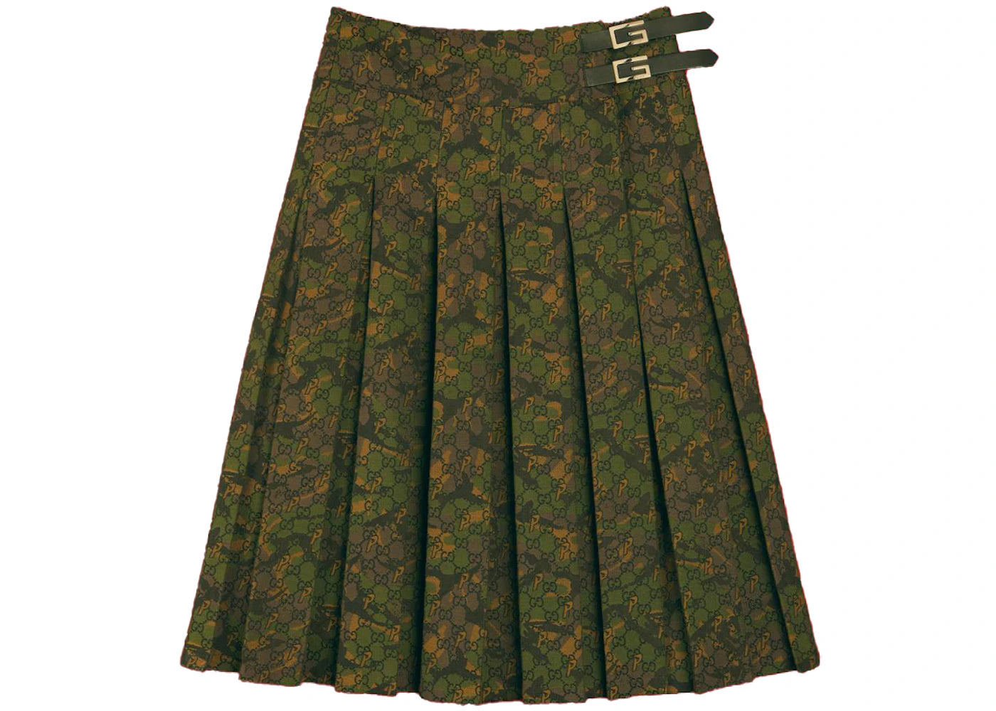 Palace x Gucci Canvas G Square Buckle Kilt Camouflage