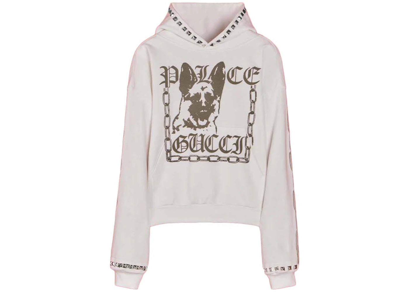 Palace x Gucci Printed Cotton Jersey Stud Sweatshirt Off-White