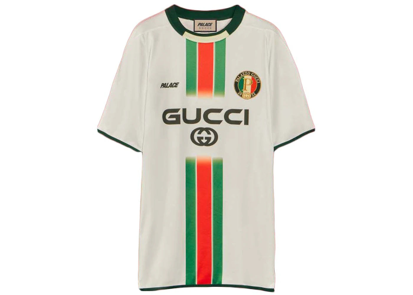 Palace x Gucci Printed Football Technical Jersey T-shirt White
