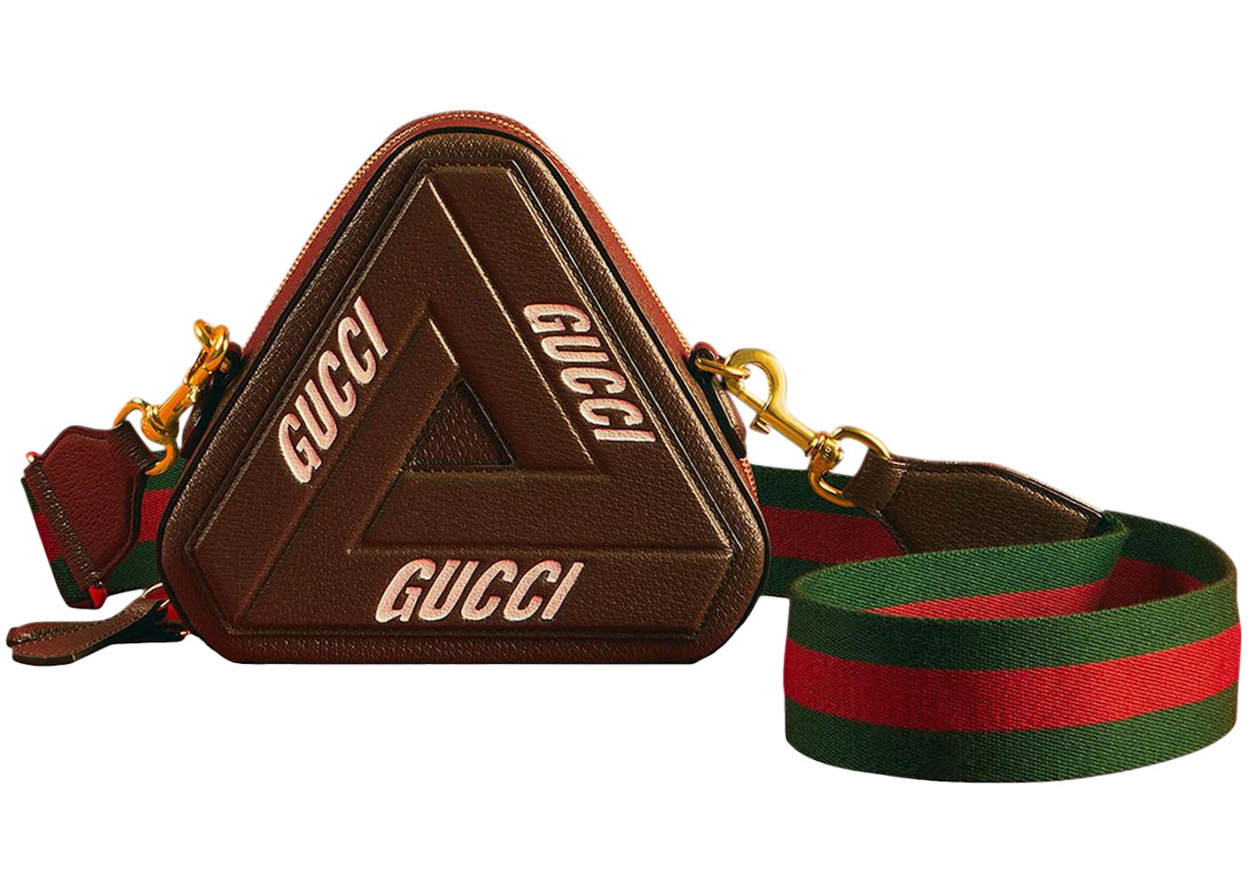 Palace x Gucci Tri-Ferg With Web Strap Shoulder Bag Small Brown/Green/Red