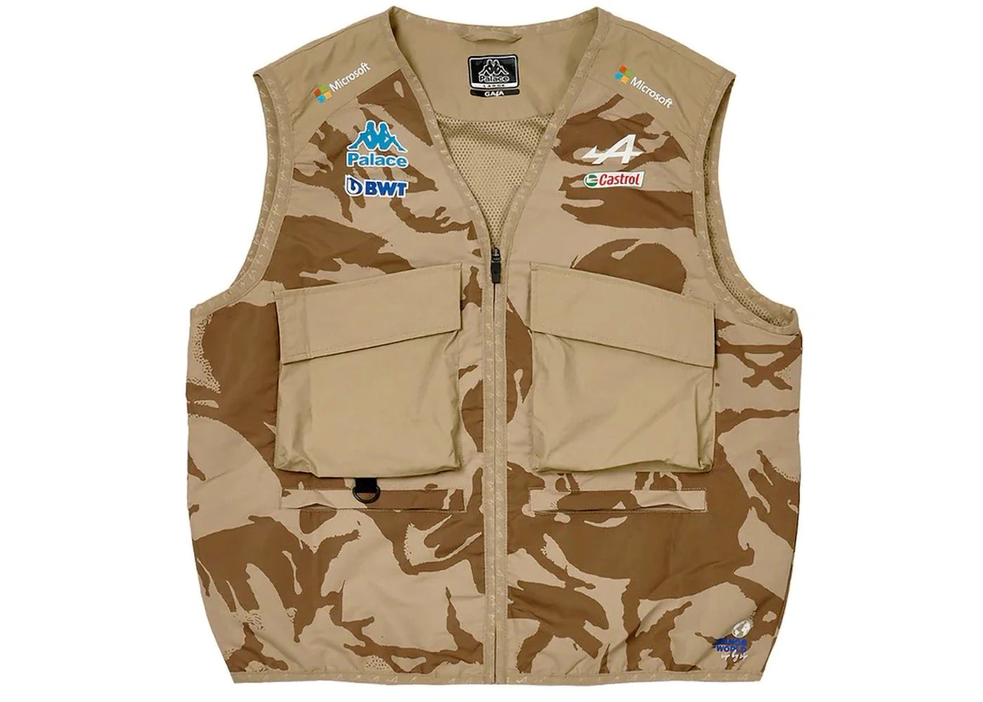 Palace x Kappa For Alpine Pit Vest Bodywarmer Desert Camo