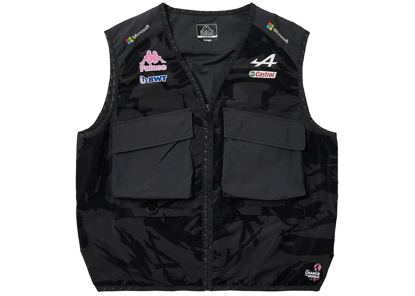 Palace x Kappa For Alpine Pit Vest Bodywarmer Night Desert Camo