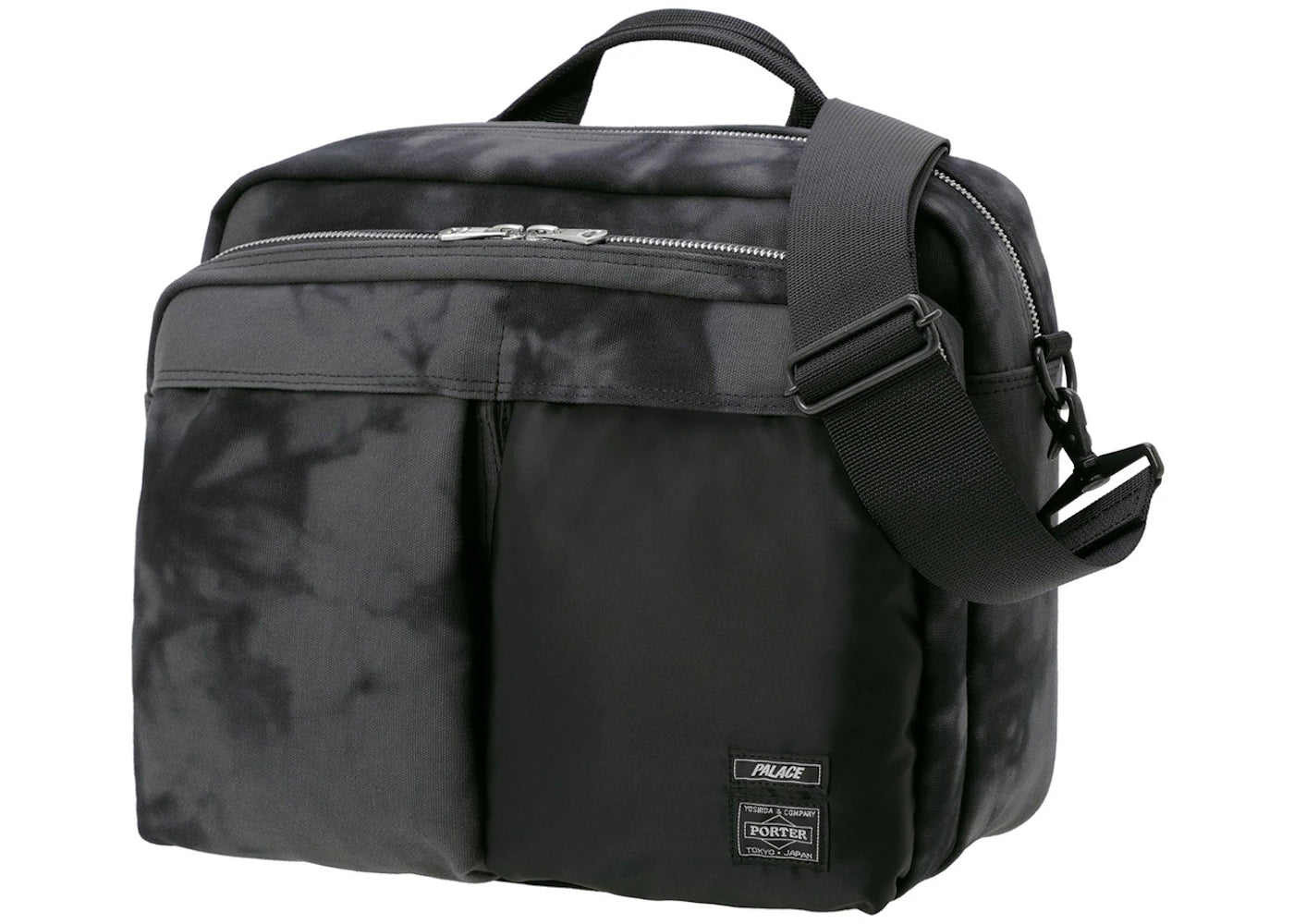 Palace x Porter 2 Way Shoulder Bag Black Wave Dye