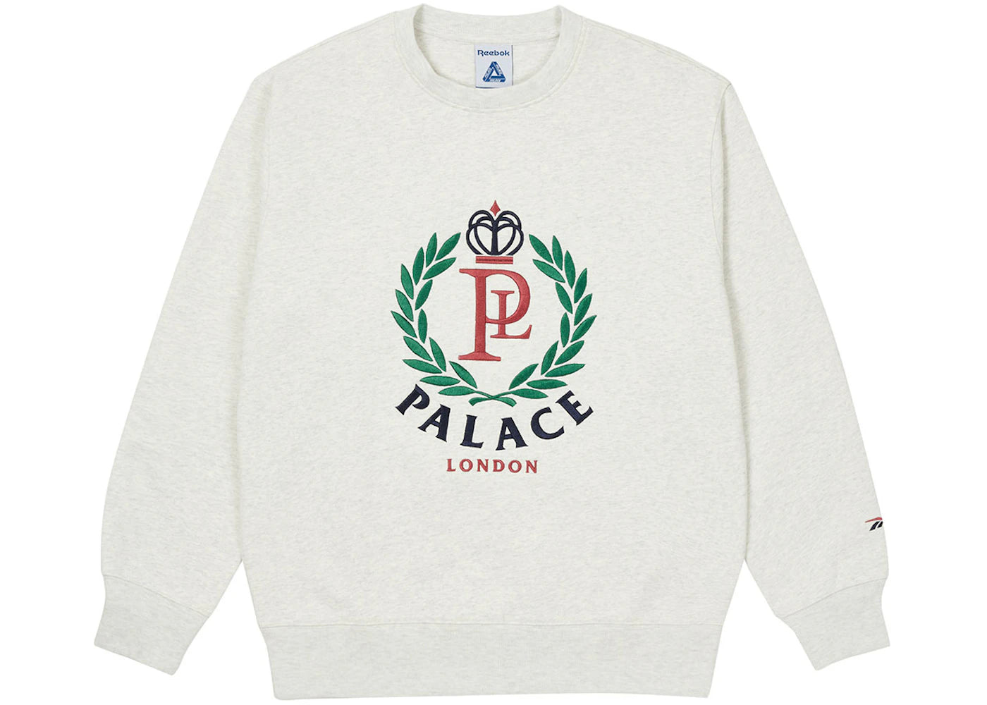 Palace x Reebok NPC Crew Sweatshirt Light Grey Marl